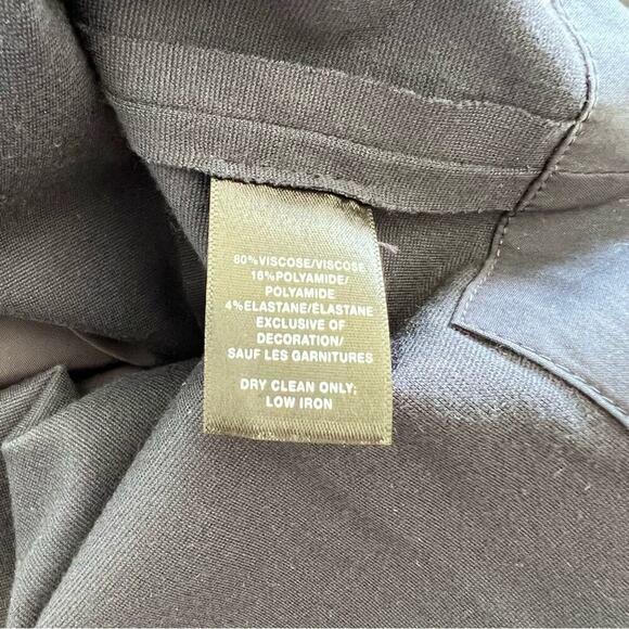 Lafayette 148 New York V-Neck Shirtdress Navy Blue - Picture 11 of 12